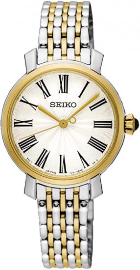 Seiko Women\'s Year-Round Quartz Watch with Stainless Steel Strap, Two Tone, 11 (Model: SRZ496P1)