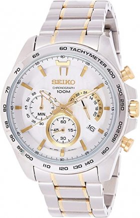 Seiko Men's SSB309 Silver Stainless-Steel Quartz Fashion Watch