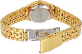 Seiko Women's SYMA04 5 Automatic Gold Dial Gold-Tone Stainless Steel Watch