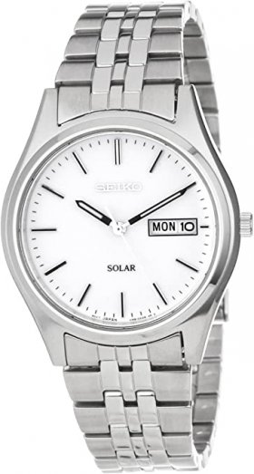 Seiko Men's SNE031 Stainless Steel Solar-Powered Watch