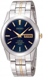 Seiko SGGA61 P1 Silver Tone Dark Blue Dial Men's Analog Quartz Watch