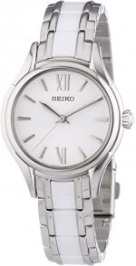 Seiko SRZ395 29.6 Silver Steel Bracelet & Case Mineral Women's Quartz Watch