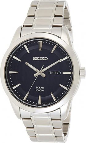 Seiko Men's SNE361 Analog Display Japanese Quartz Silver Watch