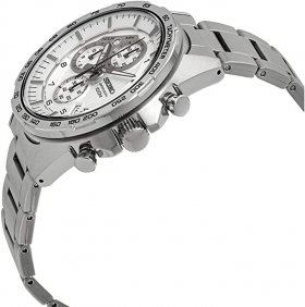 Seiko SSB317P1 Men's White Dial Stainless Steel Chrono Watch