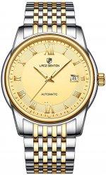 Seiko LACZ DENTON Automatic Mechanical Watches for Men,Luxury Business Stainless Steel Self-Winding Waterproof Men's Watch