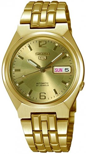 Seiko 5 Gold Tone Watch SNKL64