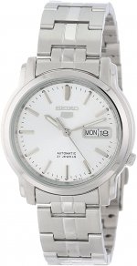 Seiko Men's SNKK65 5 Automatic Stainless Steel Watch with Silver-Tone Dial