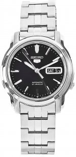 Seiko Men's SNKK71 5 Stainless Steel Black Dial Watch