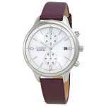 Citizen Women's Chandler Silver Dial Leather Strap Watch FB2000-11A