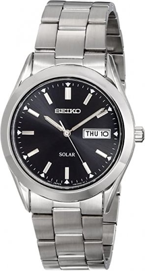 Seiko Men\'s SNE039 Stainless Steel Solar Watch