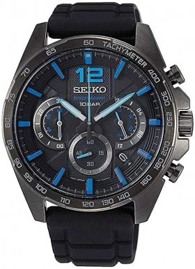 Seiko Quartz Watch SSB353P1 - Rubber Gents Quartz Chronograph