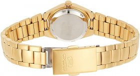 Seiko Women's SYMC18 5 Automatic Gold Dial Gold-Tone Stainless Steel Watch