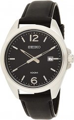 Seiko Seiko -Quartz Gents Leather Strap Watch