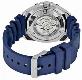 Seiko Men's Year-Round Acciaio INOX Automatic Watch with Rubber Strap, Blue, 20 (Model: SRP605K2)