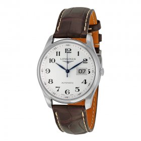 Longines Master Collection Automatic Silver Dial Brown Leather Mens Watch L2.648.4.78.3