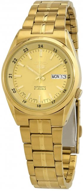 Seiko 5 Automatic Gold Dial Men's Watch SNK574J1