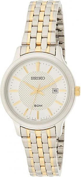 Seiko Neo Classic Quartz Ladies Two Tone Watch SUR647P1