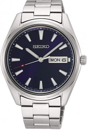 Seiko Quartz Blue Dial Stainless Steel Men's Watch SUR341P1