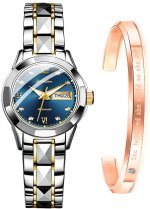 Seiko Swiss Brand Men Women Automatic Mechanical Watch Sapphire Crystal Business Dress Tungsten Stainless Steel Waterproof Luminous Date Two Tone