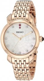 Seiko Women's Essentials Japanese Quartz Strap, Rose Gold, 12 Casual Watch (Model: SUR624)