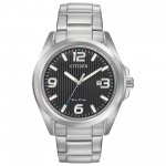 Citizen Men's AW143086E Sport Watch - Black Dial Stainless Steel Case Eco drive