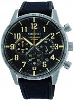 Seiko Lord Chronograph Quartz Black Dial Men's Watch SSB367P1