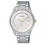 Citizen Men's Silver Stainless Steel White Dial Bracelet Watch BD0041-54B