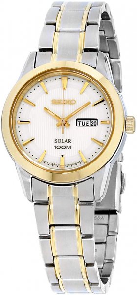 Seiko White Dial Stainless Steel Ladies Watch SUT162