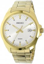 Seiko Seiko -Quartz Gents Gold Plated Bracelet Watch