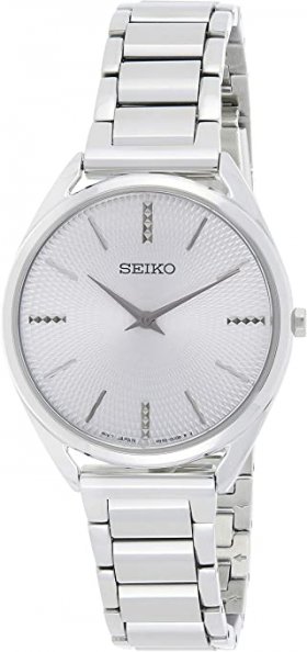 Seiko Women's Quartz Watch with Stainless Steel Strap, Silver, 18 (Model: SWR031P1)