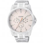 Citizen Men's AG8340-58A Silver/Beige Analog Quartz Watch