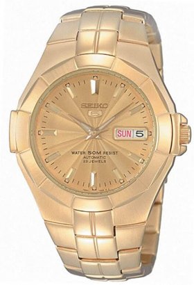 Seiko SNZE32K1 Automatic Mens Analog Gold Business Automatic Seiko