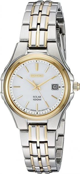 Seiko Women's SUT222 Ladies Dress Solar-Powered Two-Tone Stainless Steel Watch