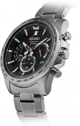 Seiko Mens Chronograph Quartz Watch with Stainless Steel Strap SSB299P1