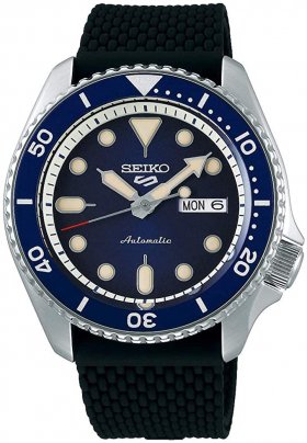 Seiko SRPD93 5 Sports Men's Watch Black 42.5mm Stainless Steel