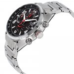 Citizen Men's Eco-Drive 180PR Black Chronograph Stainless Steel Watch CA0368-56E