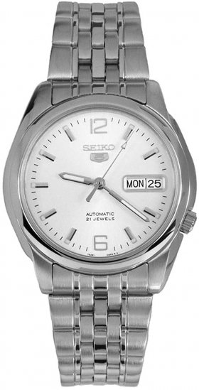 Seiko Series 5 Automatic White Dial Men's Watch SNK385