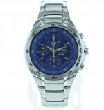 Seiko Men's SND699 Stainless Steel Analog with Blue Dial Watch