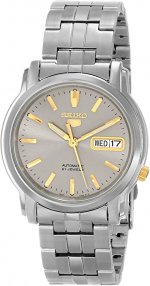 Seiko Men's SNKK67 "5" Grey Dial Stainless Steel Automatic Watch