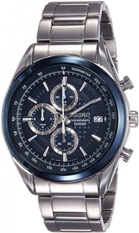 Seiko Men's Chronograph Quartz Watch with Stainless Steel Bracelet