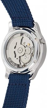 Seiko Men's SNK807 5 Automatic Stainless Steel Watch with Blue Canvas Band
