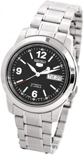 Seiko SNKE63J1 Mens 5 Automatic Black Dial Stainless Steel Watch