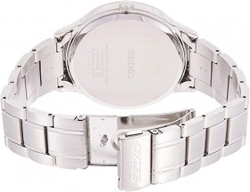 Seiko SGEH79P1 Men's Classic White Dial Steel Bracelet Watch