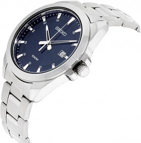 Seiko Blue Dial Stainless Steel Men's Watch SUR207