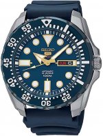 Seiko Men's Year-Round Acciaio INOX Automatic Watch with Rubber Strap, Blue, 20 (Model: SRP605K2)