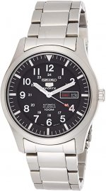 Seiko 5 AutomaticBlack Dial Stainless Steel Mens Watch SNZG13K1