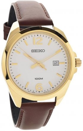 Seiko Seiko -Quartz Gents Leather Strap Watch