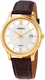 Seiko Neo Classic Quartz White Patterned Dial Men's Watch SUR298P1