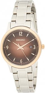 Seiko Women's Quartz Watch with Stainless Steel Strap, Silver, 14 (Model: SXDH02P1)