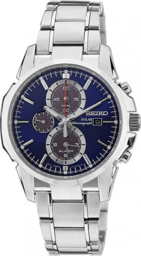 Seiko Gents Solar Powered Chronograph Watch SSC085P1